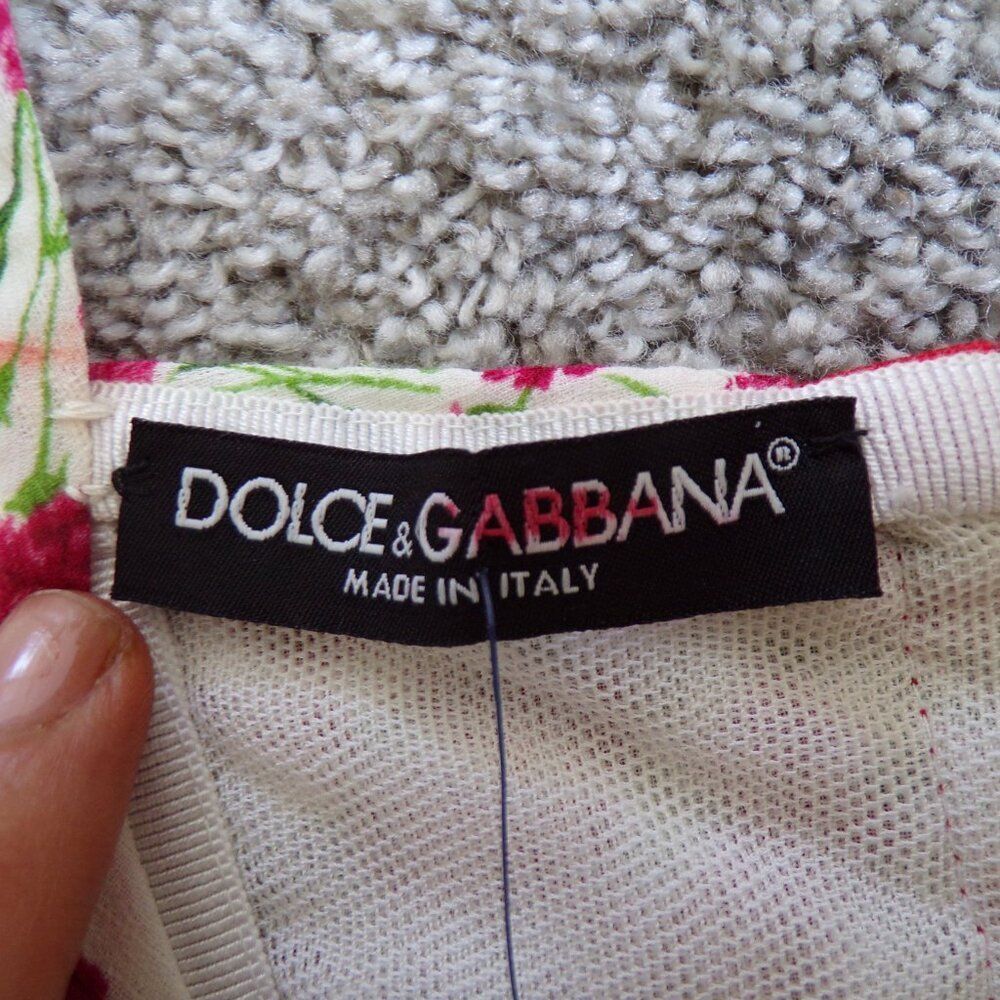 NWOT Dolce & Gabanna floral silk Spaghetti StrapY2k mini dress - Picture 8 of 14